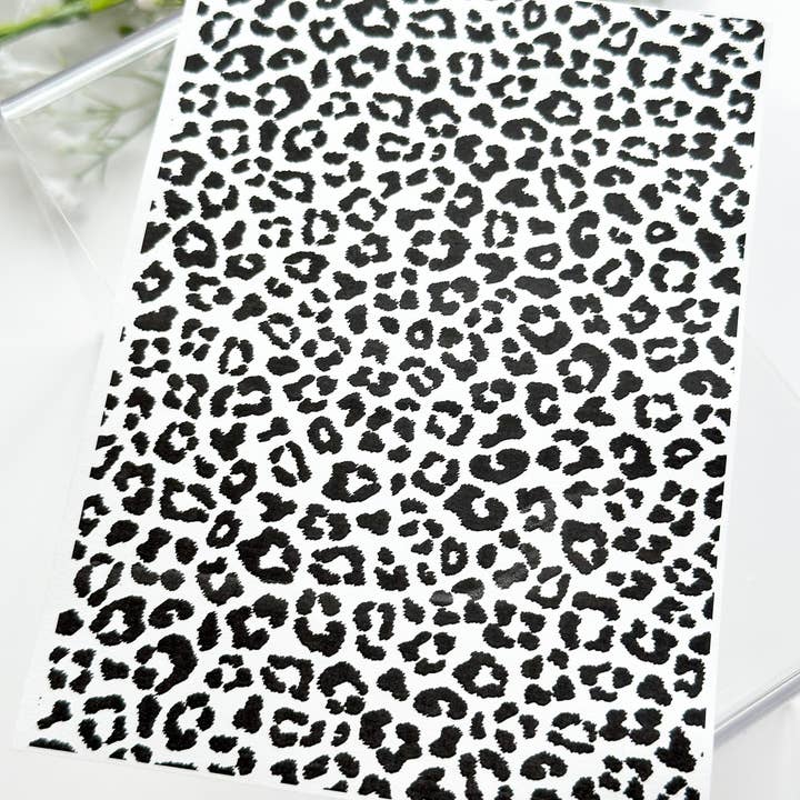 Tera Clay - Wholesale Sublimation Transfer - Transfer Paper 362 B&W Leopard | Image Water Transfer