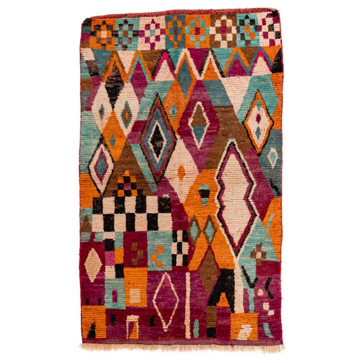 Handmade Vintage Moroccan rug 5,5 x 9,2 ft / 169 x 281 cm for wholesale by Benisouk