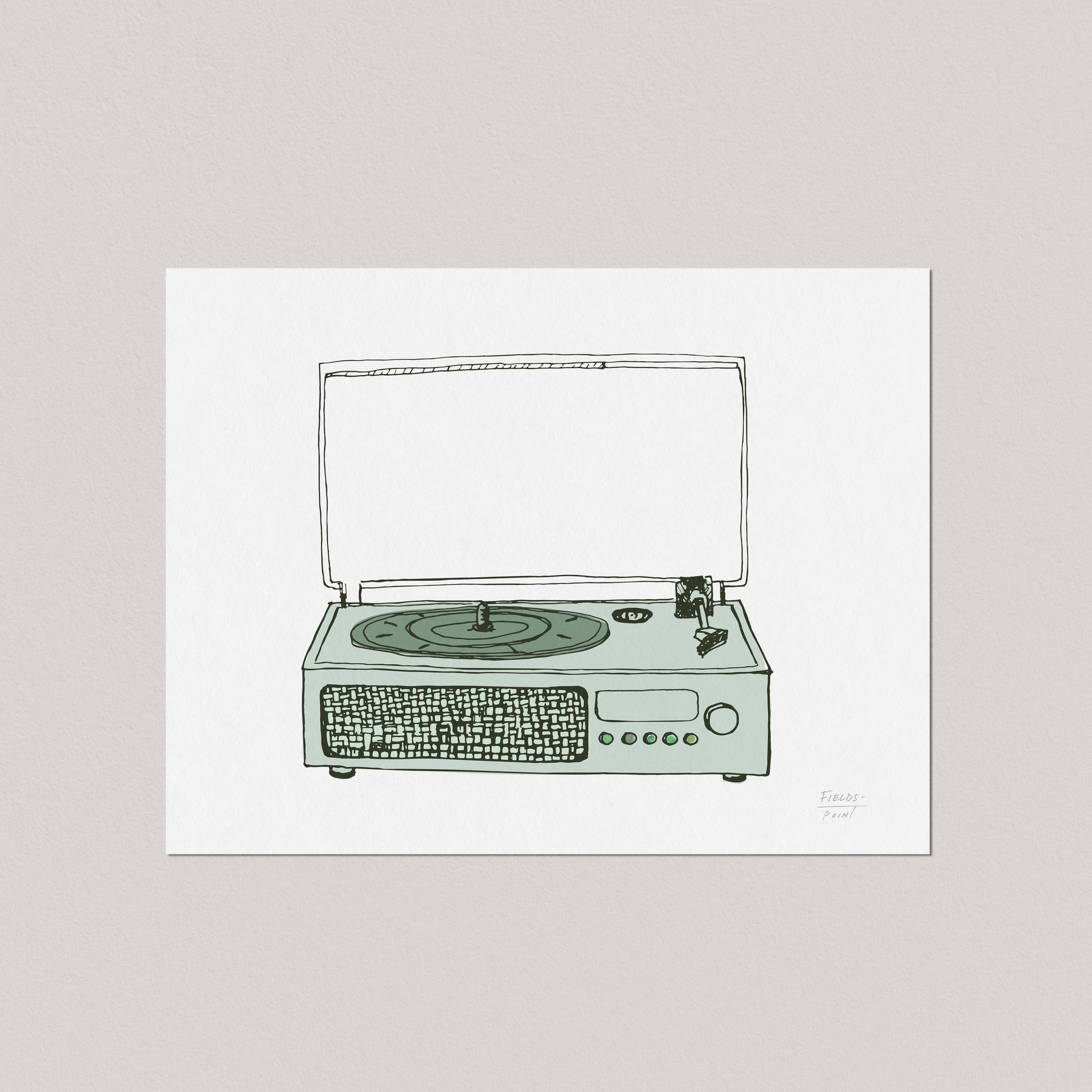 Statement Goods - Wholesale Art Print - Victrola Record Player - Musical Art Print1