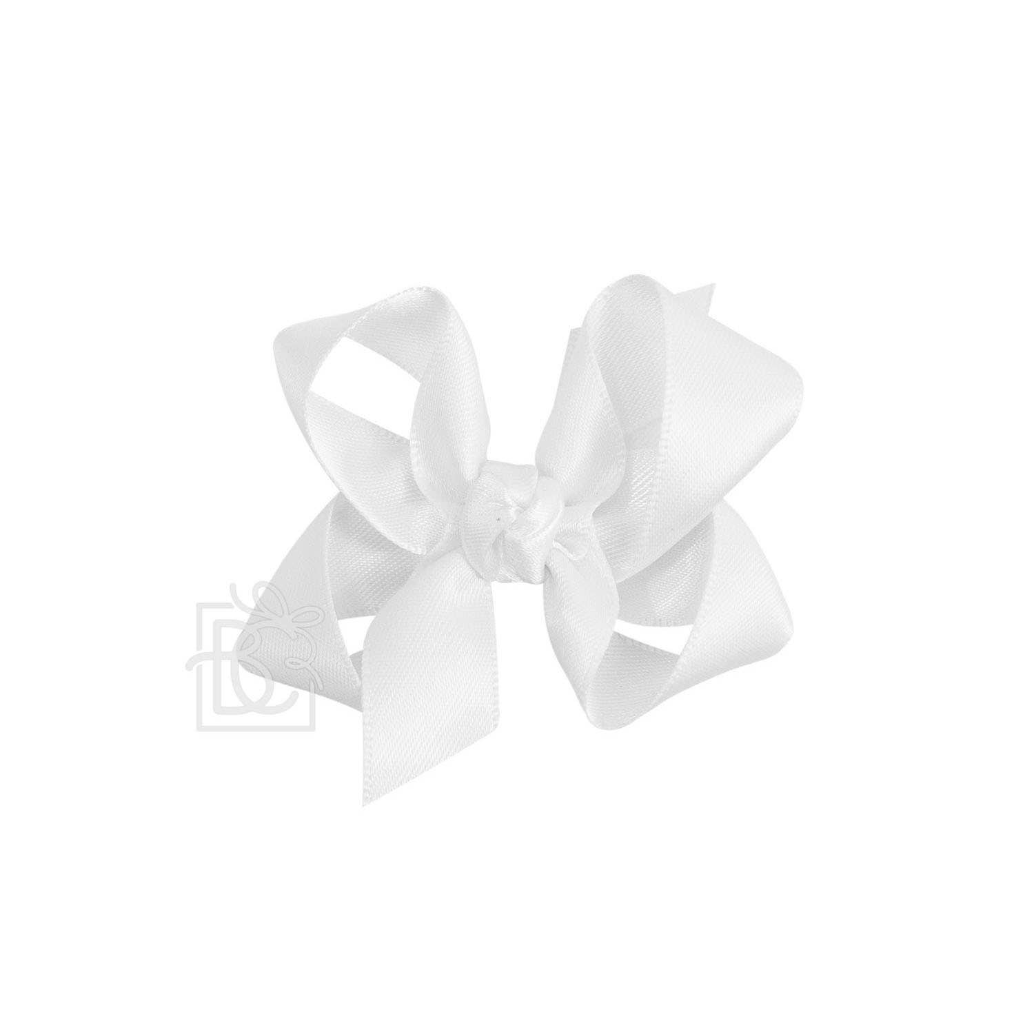 Beyond Creations, LLC - Wholesale Hair Bow - Kids - SATIN BOW ON CLIP166