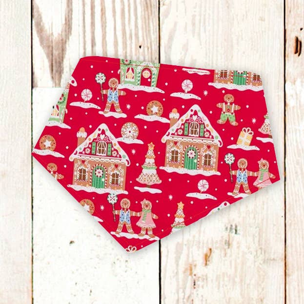 Gingerbread House Dog Bandana (Holiday, Xmas, Christmas) for wholesale by BibbyBubby