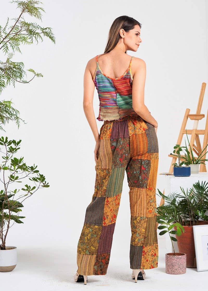 Kathmandu Imports - Wholesale Pants - Women's - Shroom patch straight pants (KT-1412)2