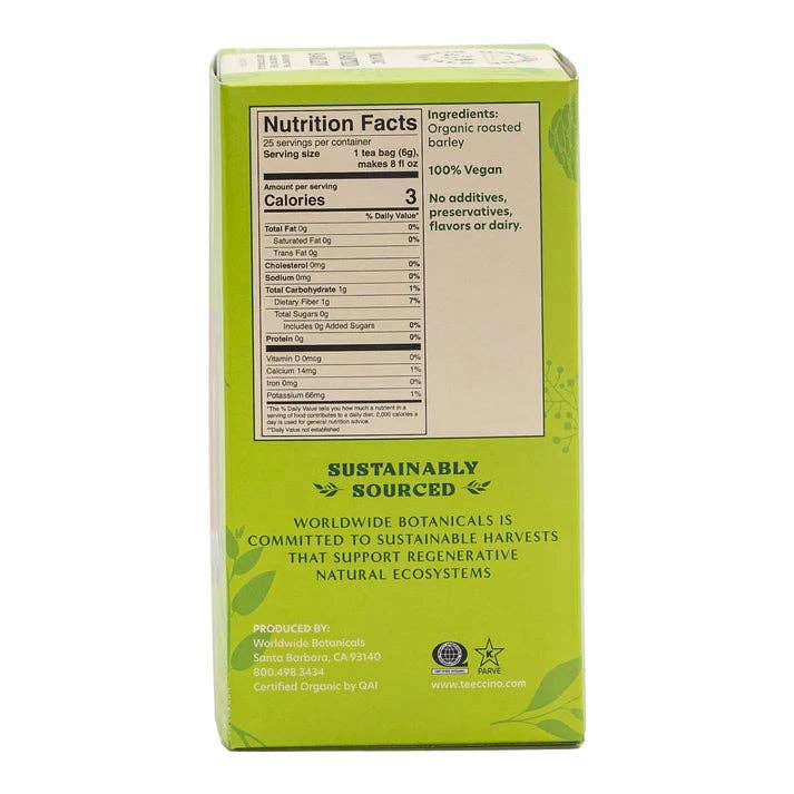 Worldwide Botanicals - Wholesale Tea Bags - Organic Roasted Barley Tea-25 count Tea Bags3