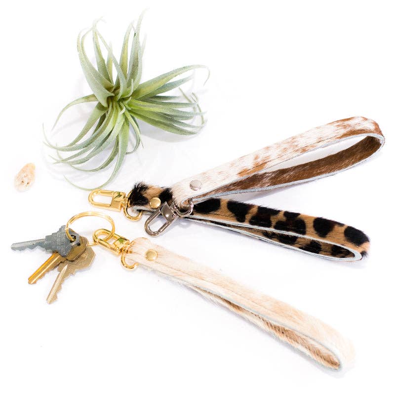 Beaudin - Wholesale Keychain - Women's - Wrist Strap Key Fob In Leather, Hair on Hide(Pre Made)8