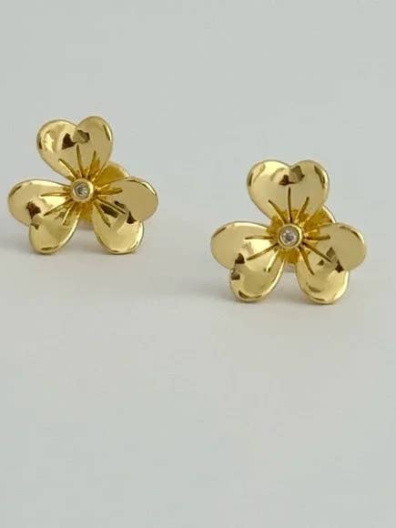 La Flor Dor Stud Earrings for wholesale by Tramps+Thieves