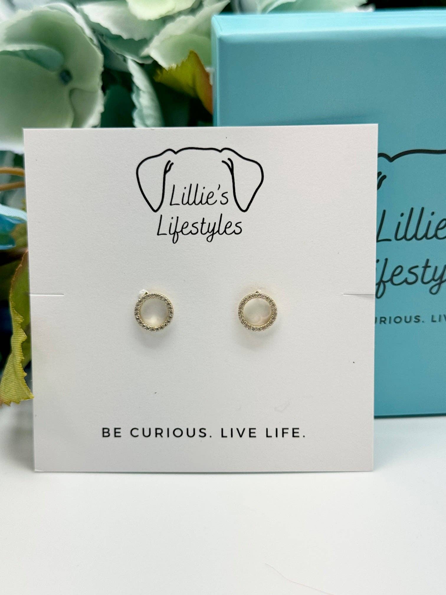 Lillie's Lifestyles - Wholesale Stud/Post Earrings - Sterling Silver circular CZ Earrings5