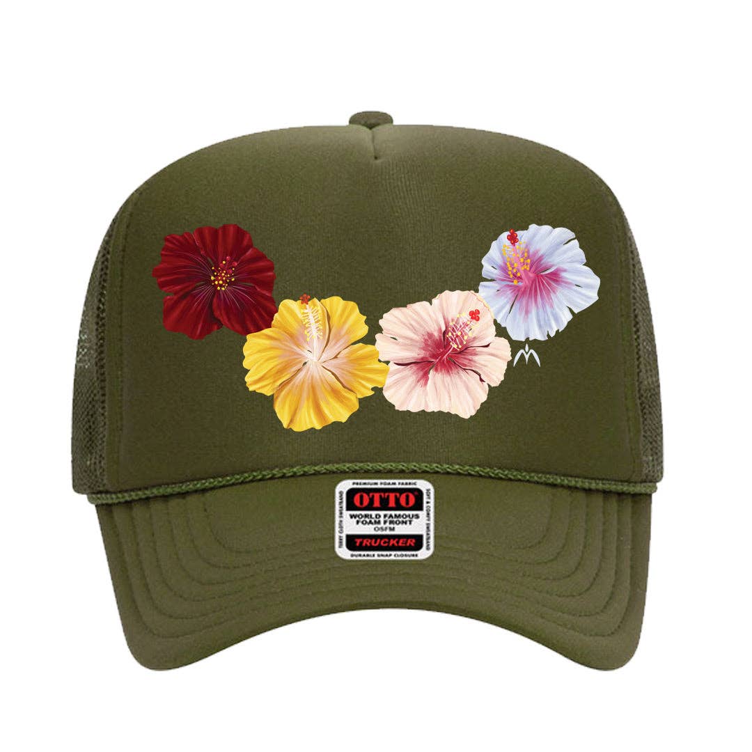 Na Koa Brand - Wholesale Trucker Hat - Unisex - Hibiscus Trucker Hat8