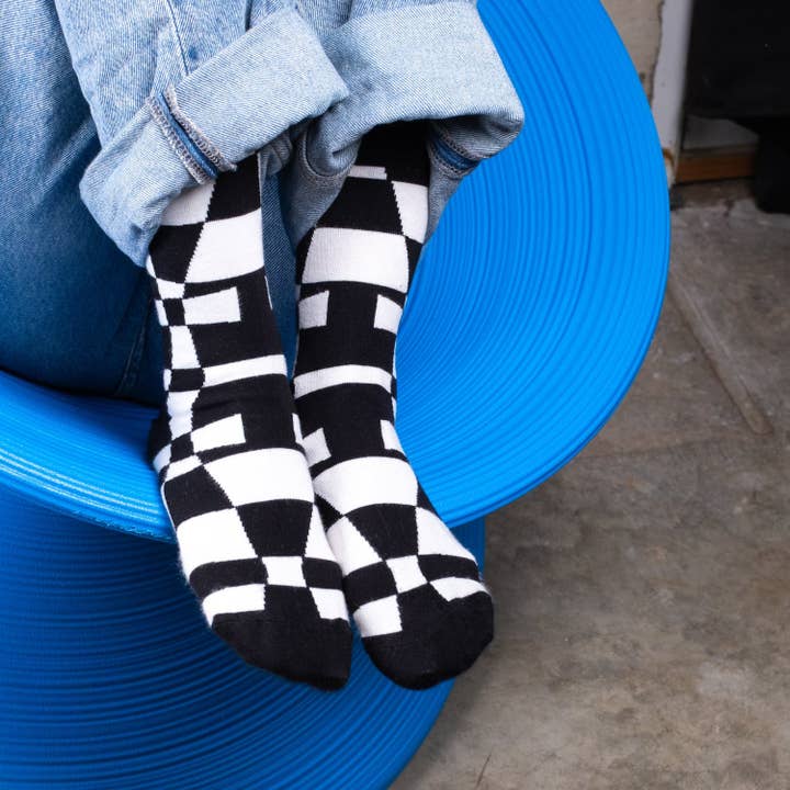 Black & White Allegro Premium Artist Sock for wholesale by Arte Do Pé