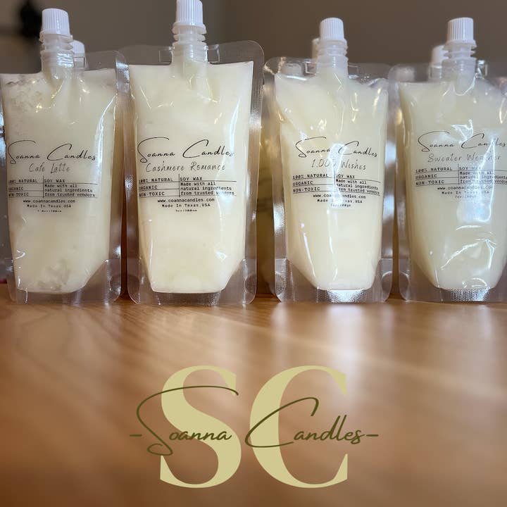 Squeezable wax melt for wholesale by Soanna Candle Co.