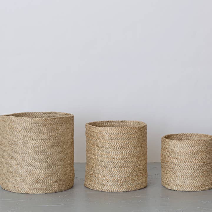 Will & Atlas - Wholesale Basket - Tall Round Basket, jute