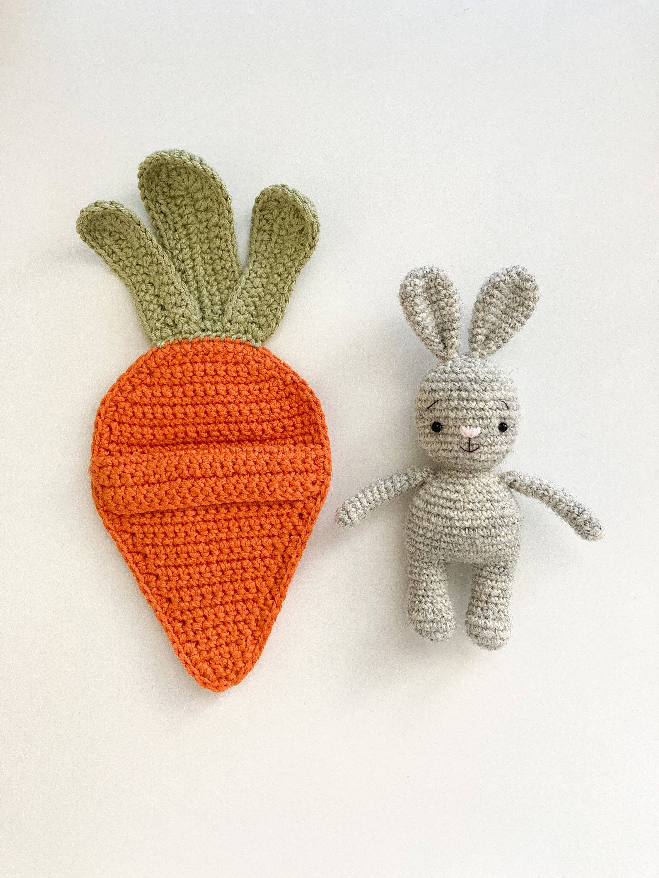 Anh2 LTD - Wholesale Stuffed/Plush Toy - Kids & Baby - Crochet Little Rabbit in Carrot Sleeping Bag, Easter Gift1