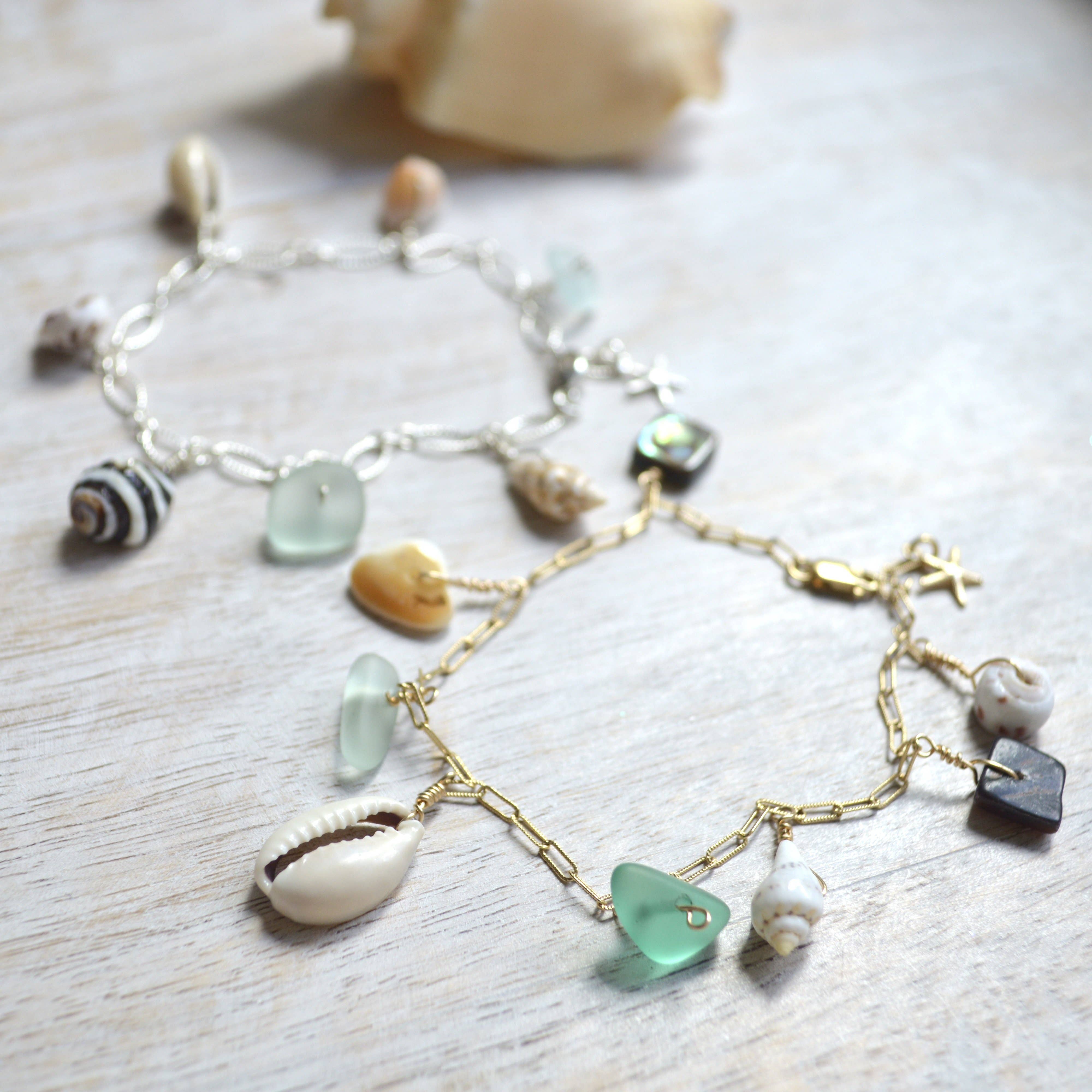 Salty But Sweet - Wholesale Charm/Dangle Bracelet - Gold Ocean Charm Bracelet7