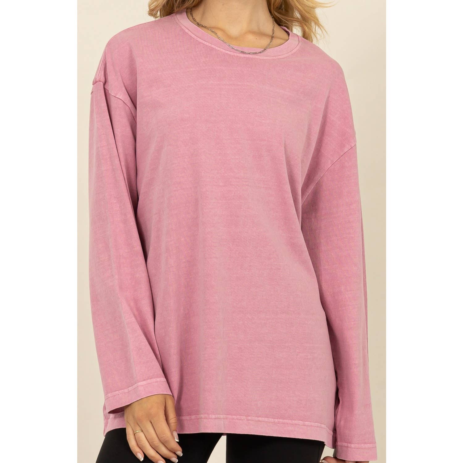 HYFVE - Wholesale Shirt - Women's - Oversized Crew Neck Long Sleeve Tee17