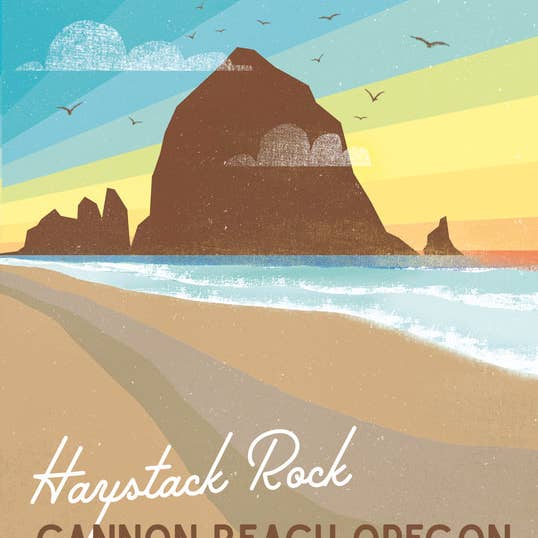 Postales Haystack Rock para venta al por mayor de Robot Candy