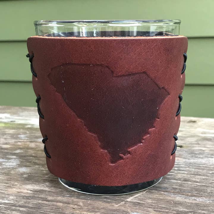 Mit Leder umwickeltes Whiskyglas - South Carolina für den Großhandel von Jimmyrockit