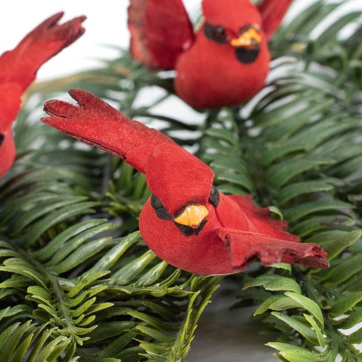 Factory Direct Craft - Wholesale Artificial Flowers - 2" Mini Mushroom Red Cardinal Bird2