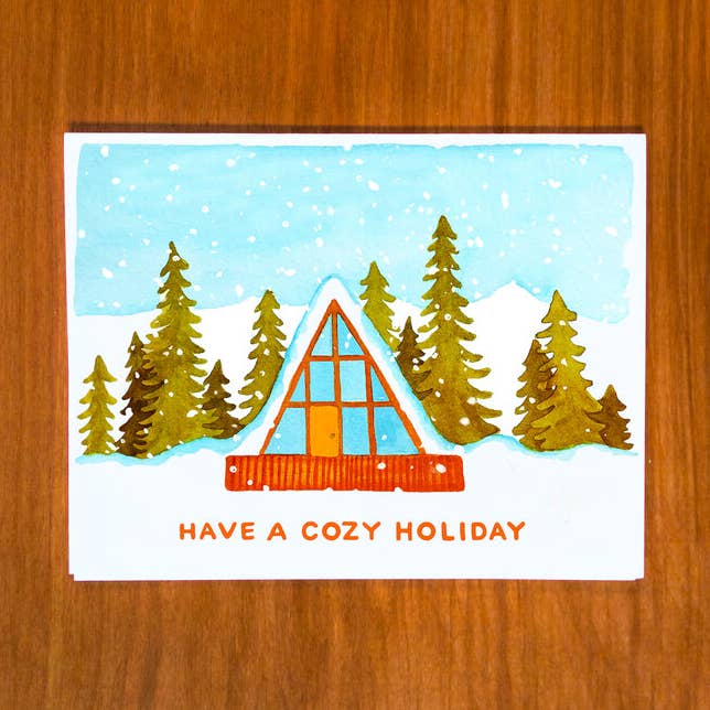 Aframe Holiday Box for wholesale by Pretty Bird Paper Co.