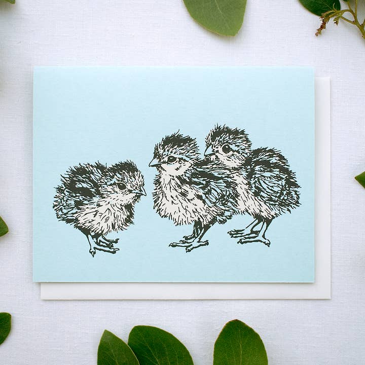 Carte de Caille Poussin pour la vente par Farm and Finch Creative