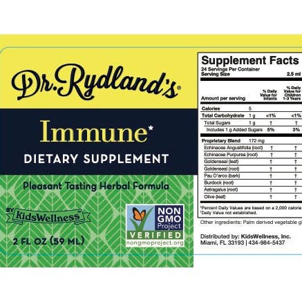 Dr. Rydland's Herbal Formulas - Wholesale Oral Supplement/Vitamin - Dr. Rydland's Adult & Childrens Immune Formula