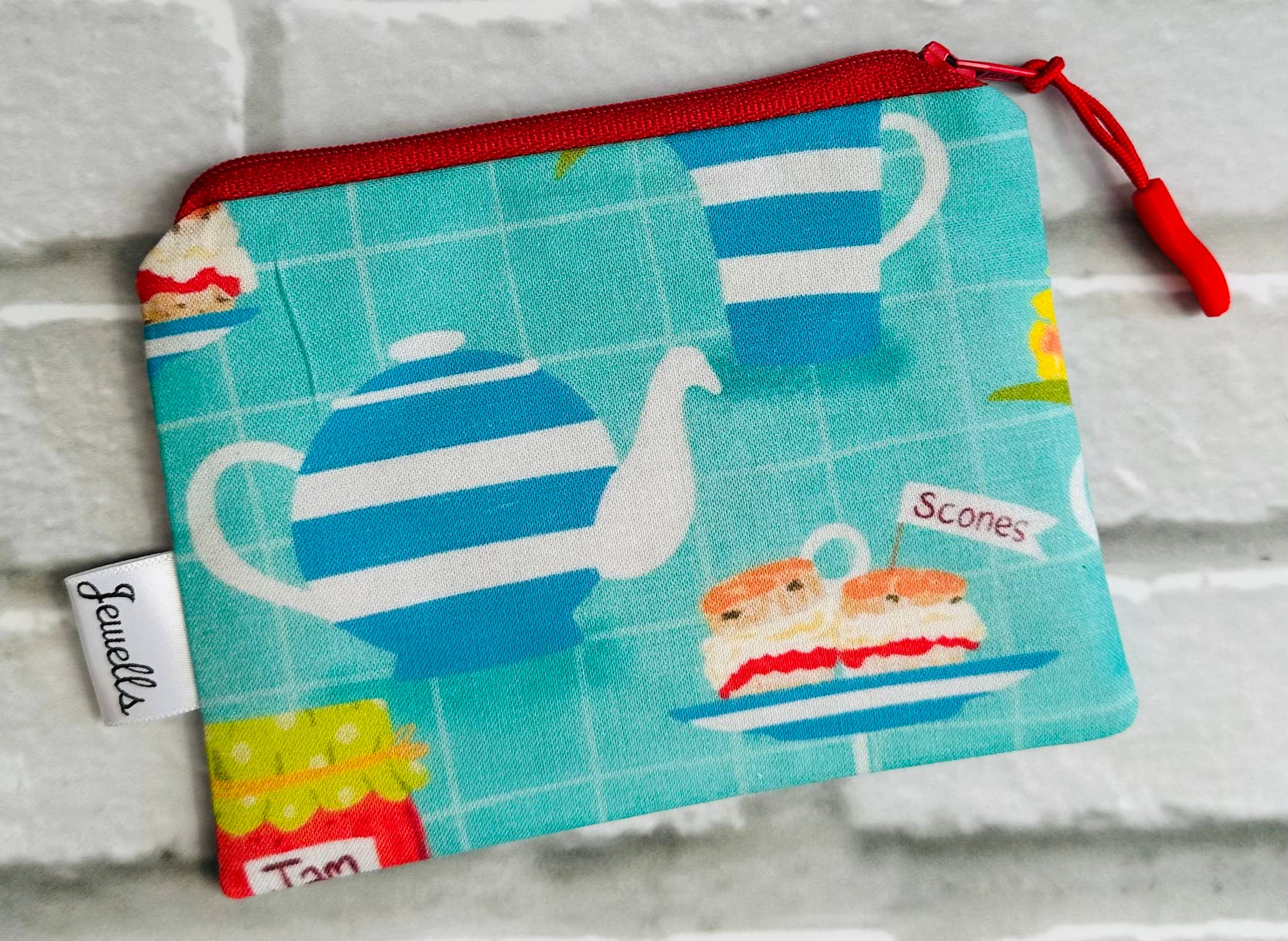 Jewells - Wholesale Coin Purse - Women's - Cornish Cream Tea fabric coin purse pouch pocket mirror0