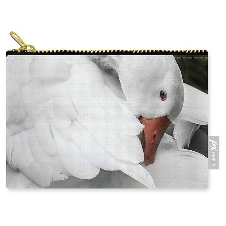 BORSELLINO CON ZIP - ZIP POUCHE "THE GOOSE'S SWEET PORTRAIT" per la vendita all'ingrosso da parte di sorayadapuzzostore