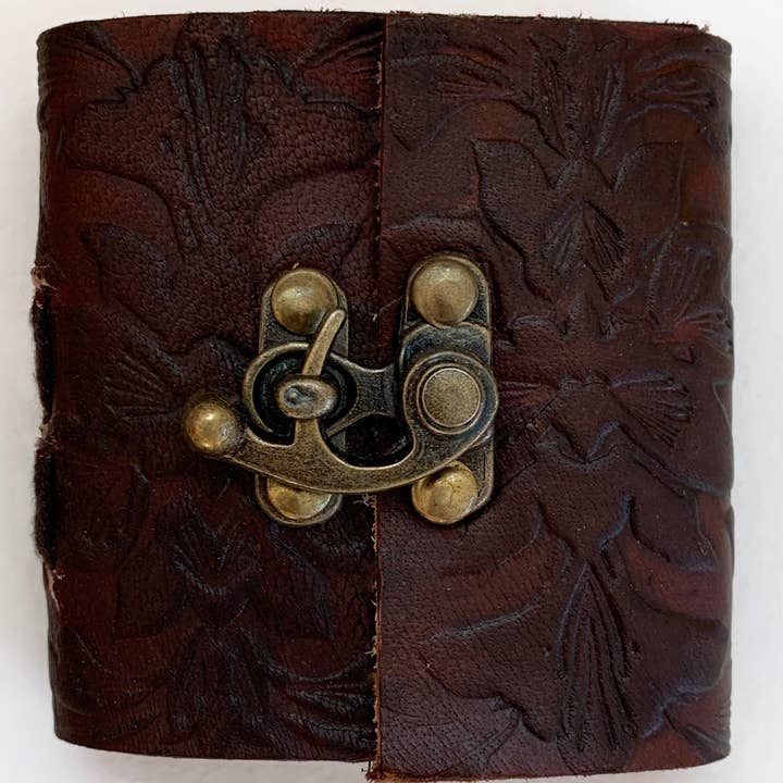 Earthbound Journals - Wholesale Journal/Diary - Brown Embossed mini journal ~ 3" x 3"0