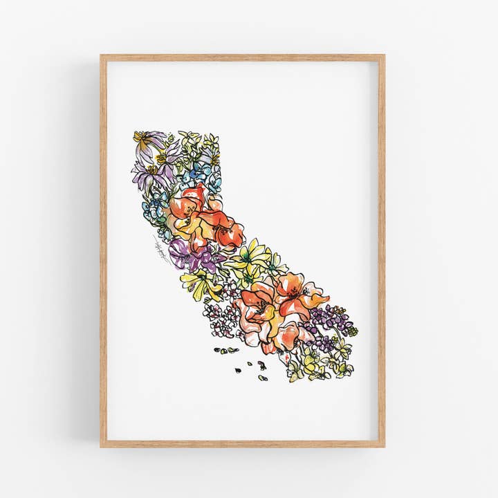 California Wildflowers Fine Art Print for wholesale by Amanda Klein Co.
