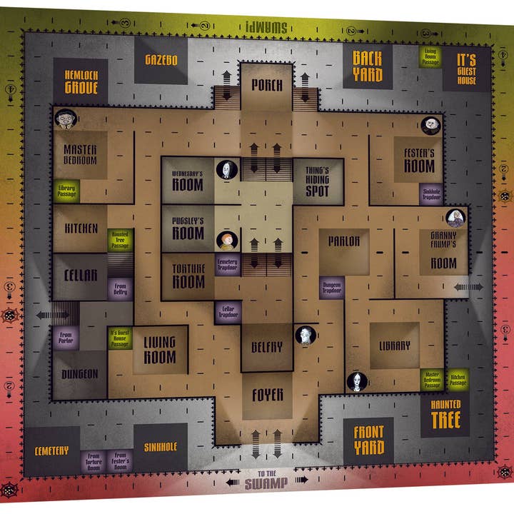 Pomegranate – wholesale Board game – The Addams Family: A Delightfully Frightful Creepy Board Game2