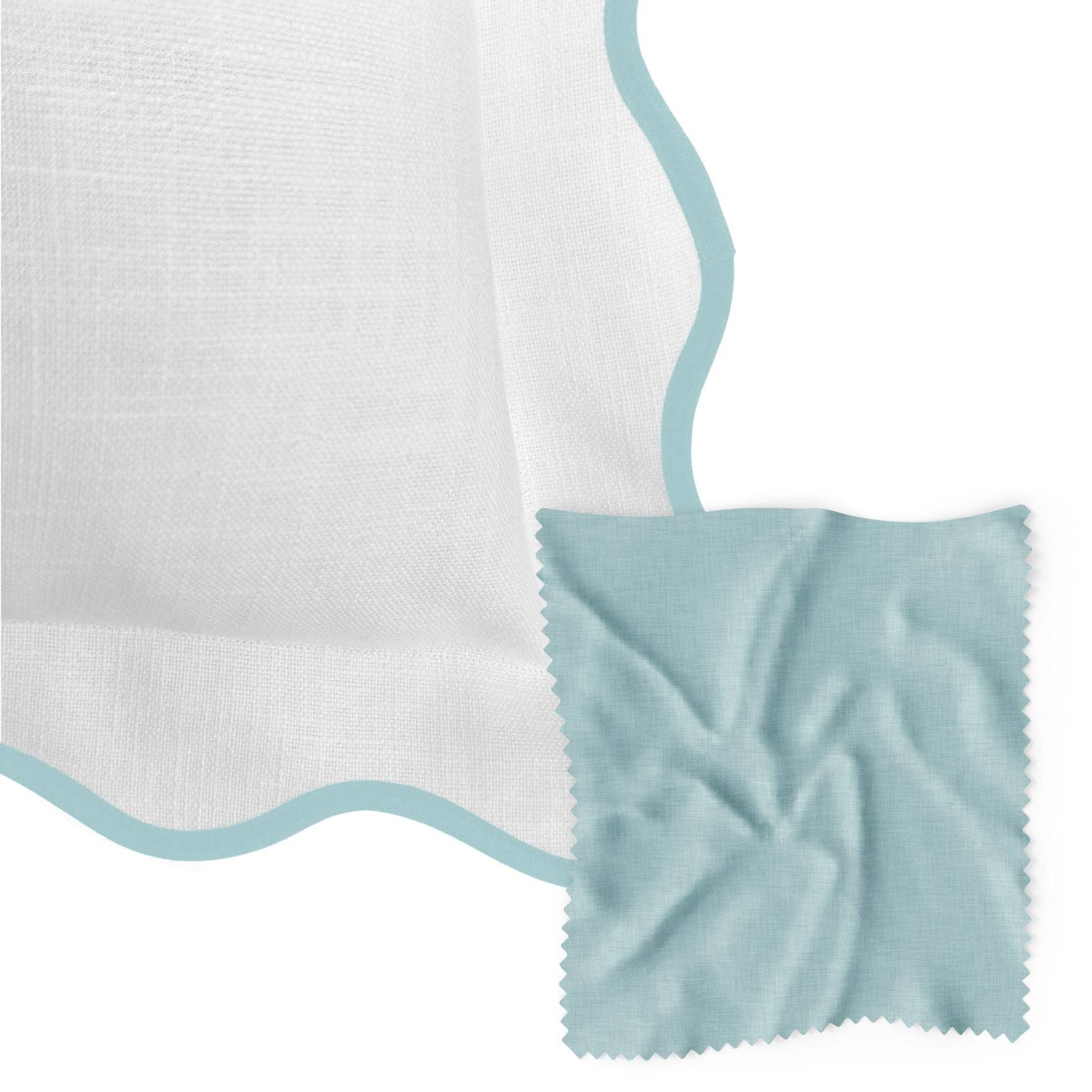 Laura Park Designs - Wholesale Bedding Pillowcase/Sham - Scalloped Sham, Blue / White6