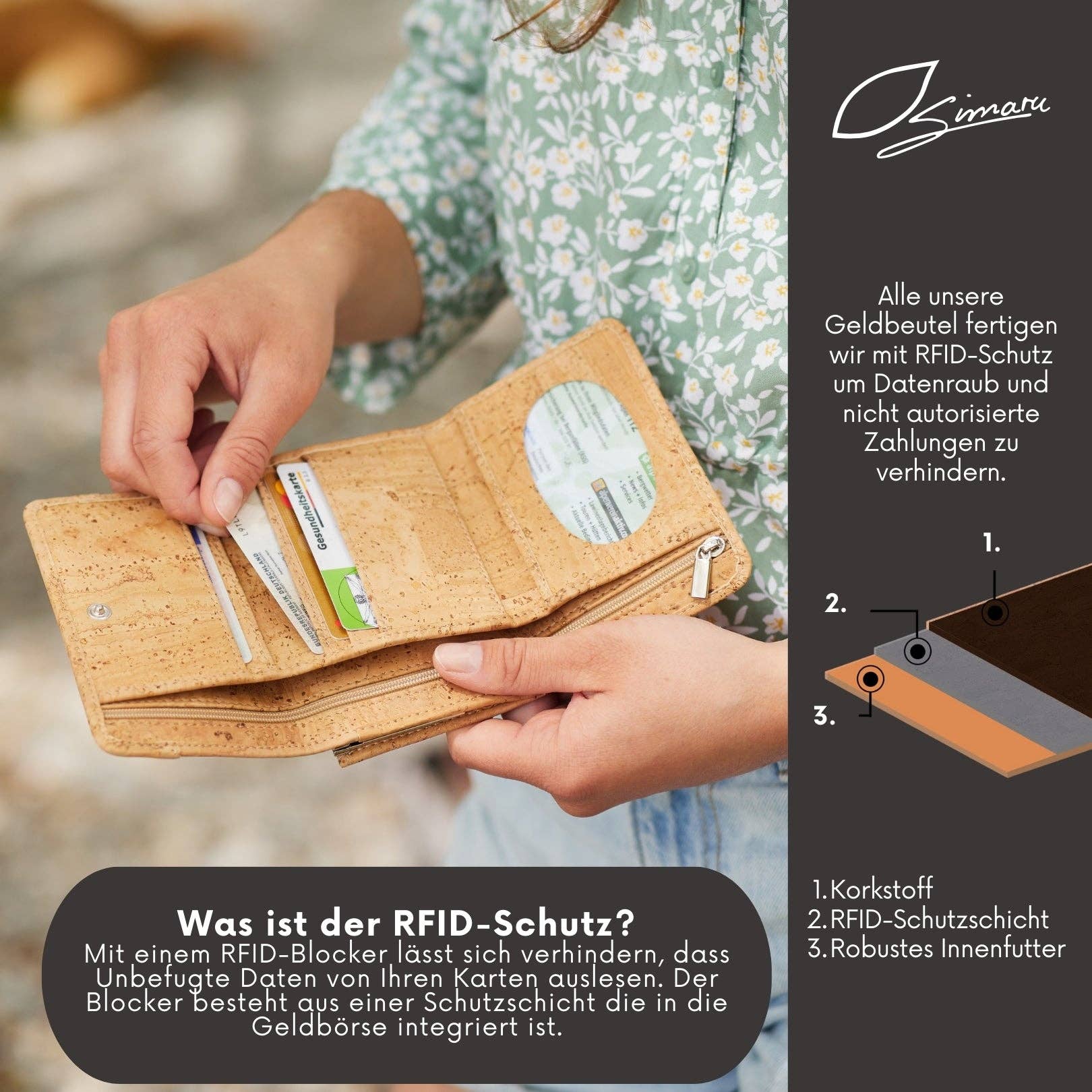 Simaru – wholesale Coin purse – Women’s – Reyna cork wallet24