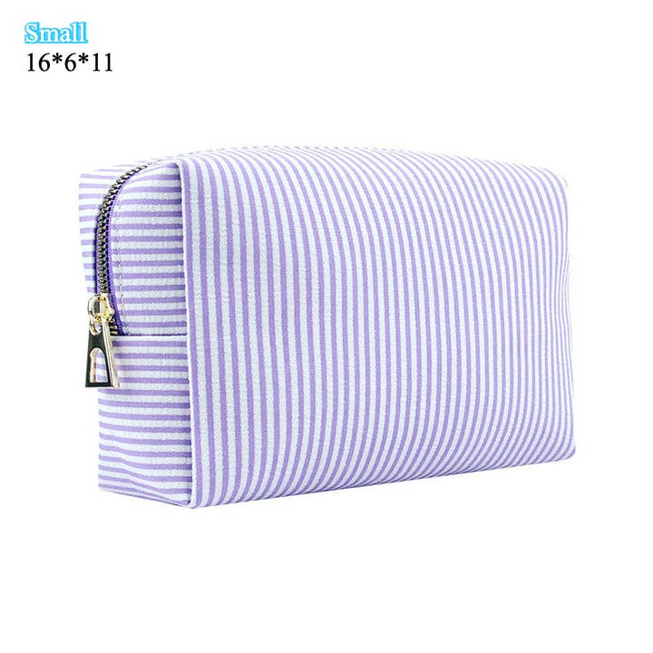 VividLux - Wholesale Makeup/Cosmetic Bag - Striped cosmetic bag3
