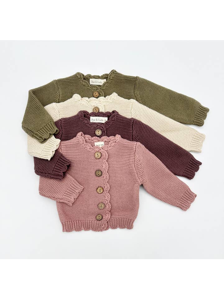 OLIVE & CRADLE – cardigan - Bebé por atacado – Cardigan de Algodão Tricotado para Bebé Crianças | Sophia Cardigan2