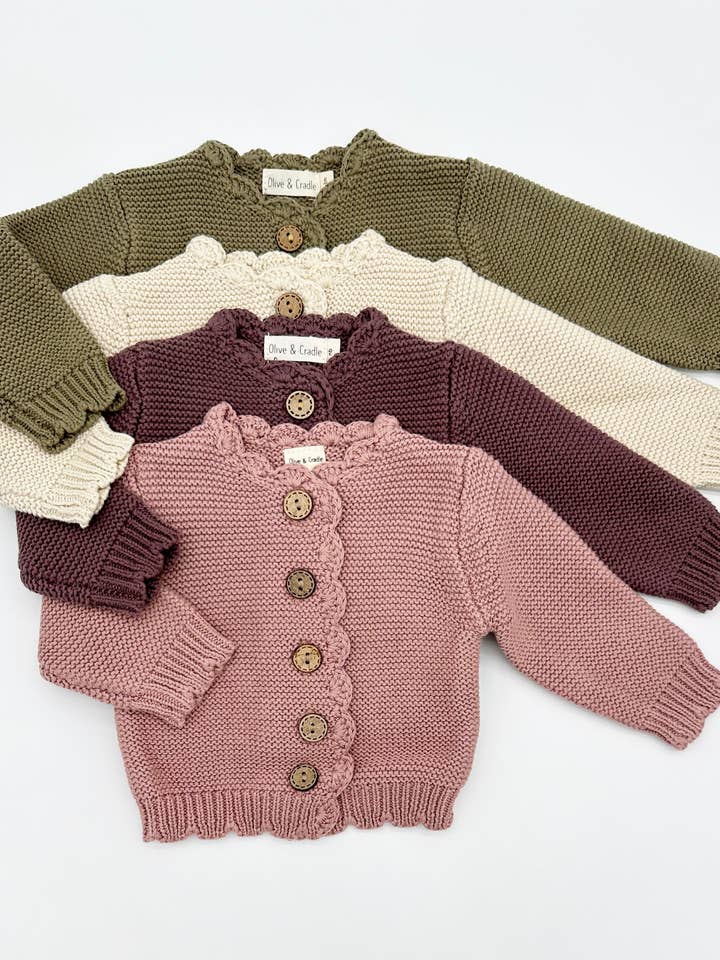Cotton Knitted baby kids | Sophia Cardigan for wholesale by OLIVE & CRADLE