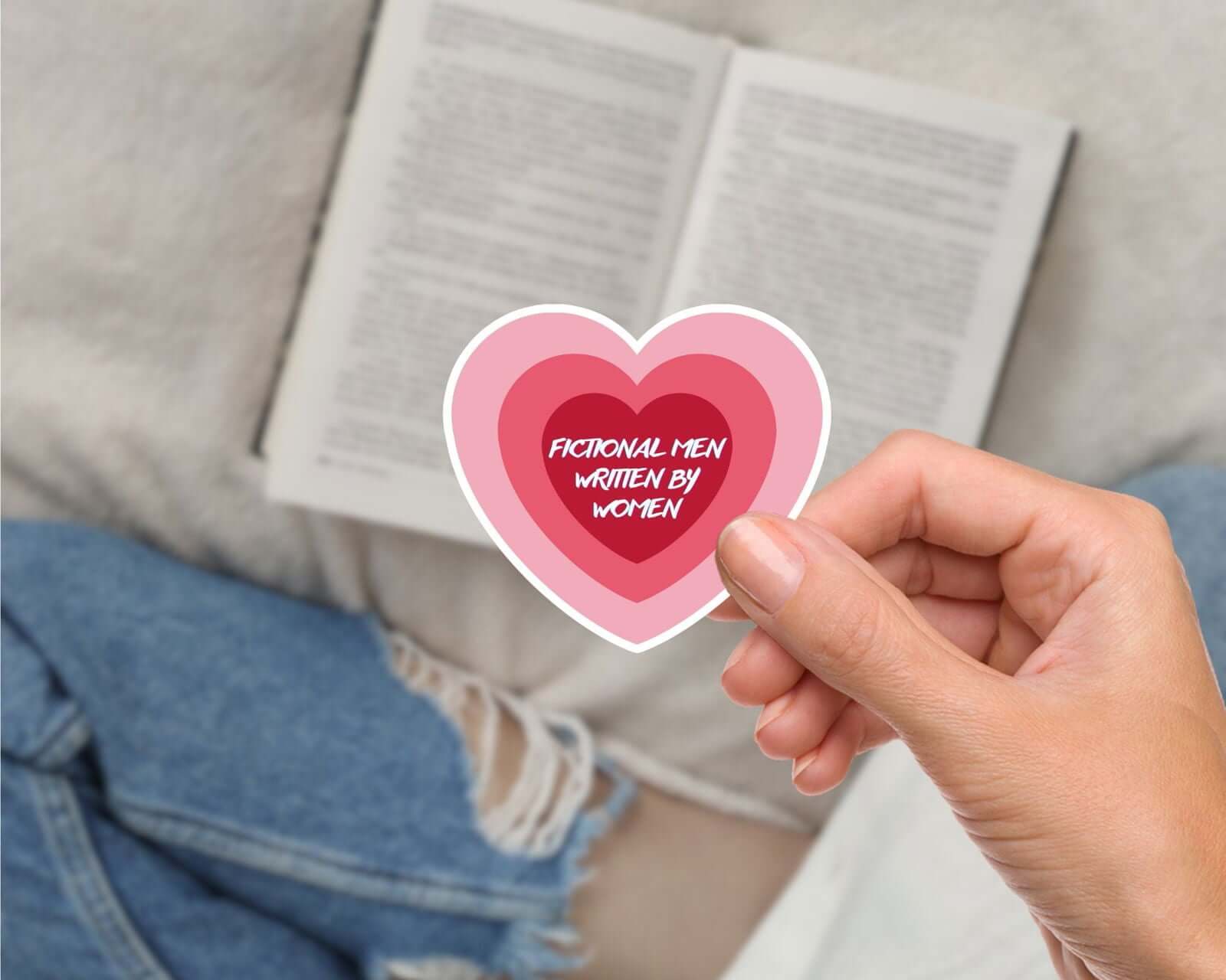 Bookish Queen - Wholesale Sticker - Book Lover "Fictional Men Written by Women" Sticker - Romance Readers3