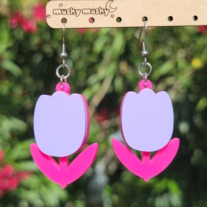 Boucles d'oreilles Tulipe pour la vente par Mushy Mushy