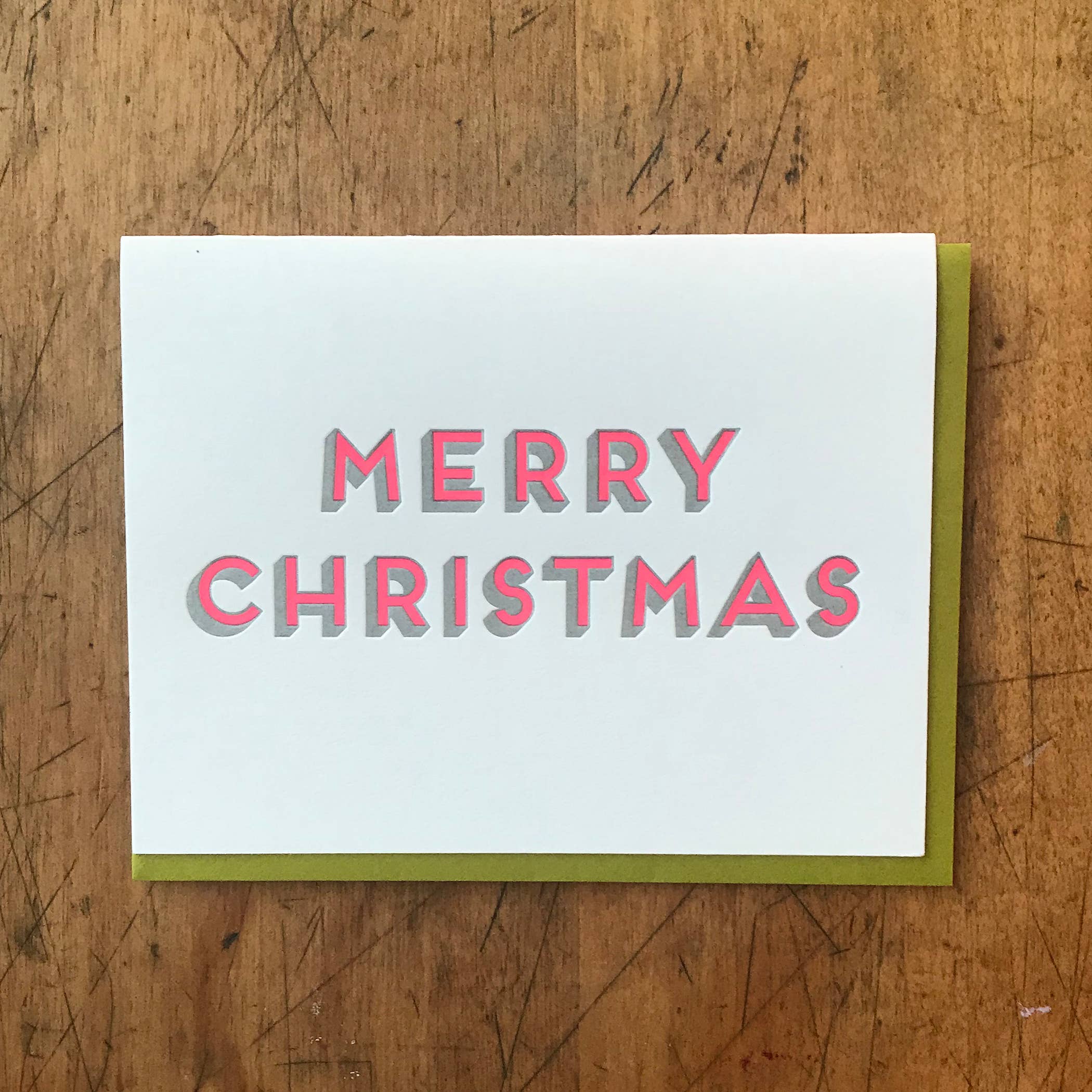 Letterpress PDX - Wholesale Christmas Card - Merry Christmas Holiday Card - Box of 62