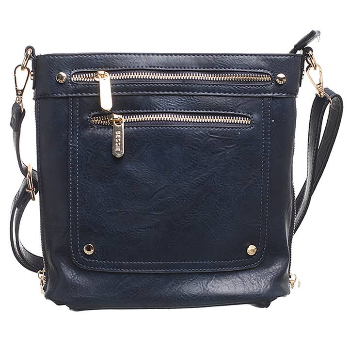 Bessie London - Venta al por mayor Bandolera - Mujer - BANDOLERA CON DOBLE BOLSILLO FRONTAL CON CREMALLERA3