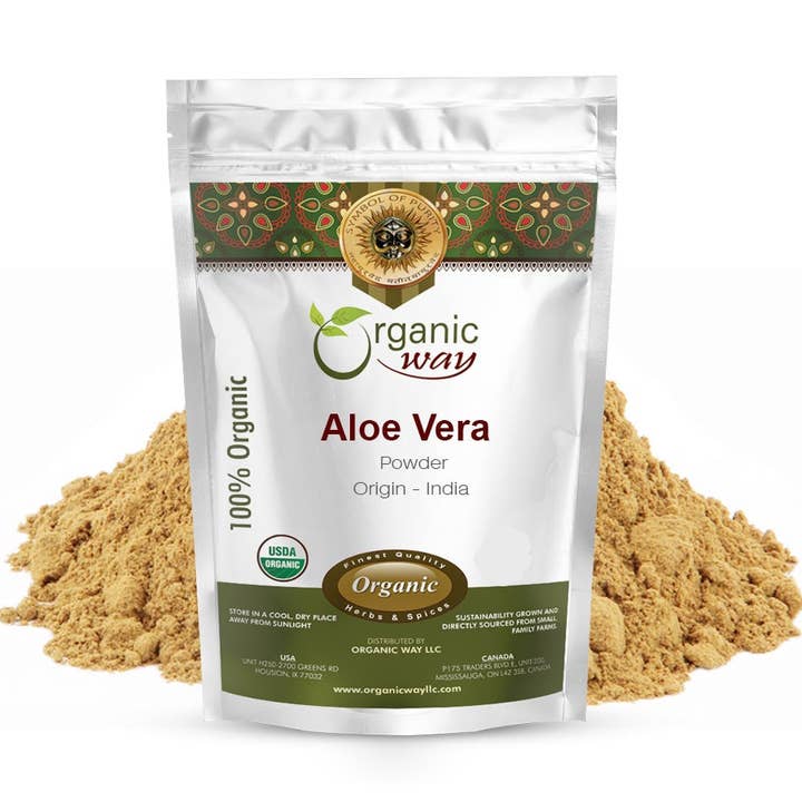 Organic Way LLC - Wholesale Protein/Superfood Powder - Aloe Vera Powder (Aloe barbadensis) - Kosher Certified | Raw, Vegan, Non GMO & Gluten Free | USDA Certified | Origin - India0