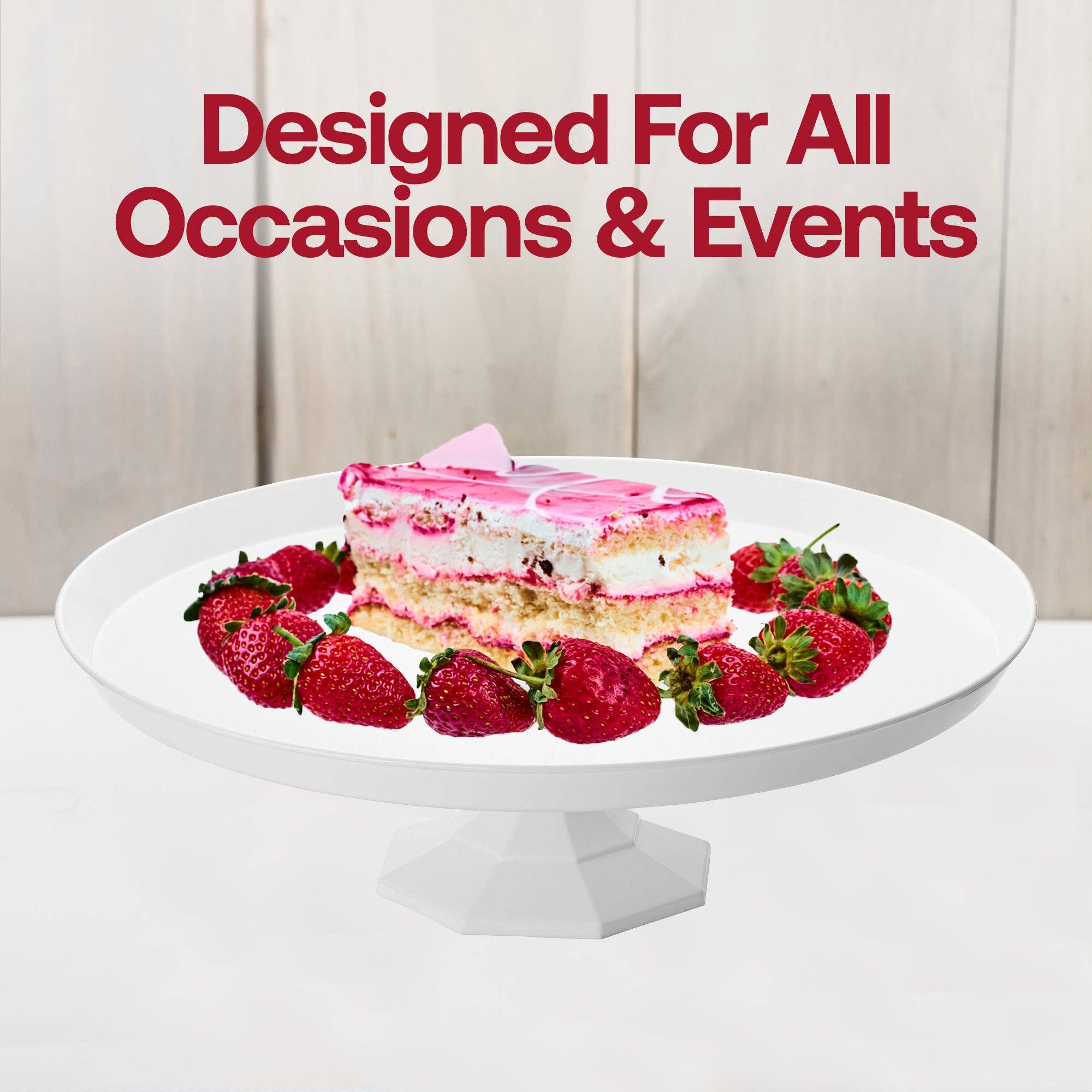 Smarty had a Party – wholesale Cake stand – 10.5" White Small Round Plastic Cake Stands - 12 pcs6