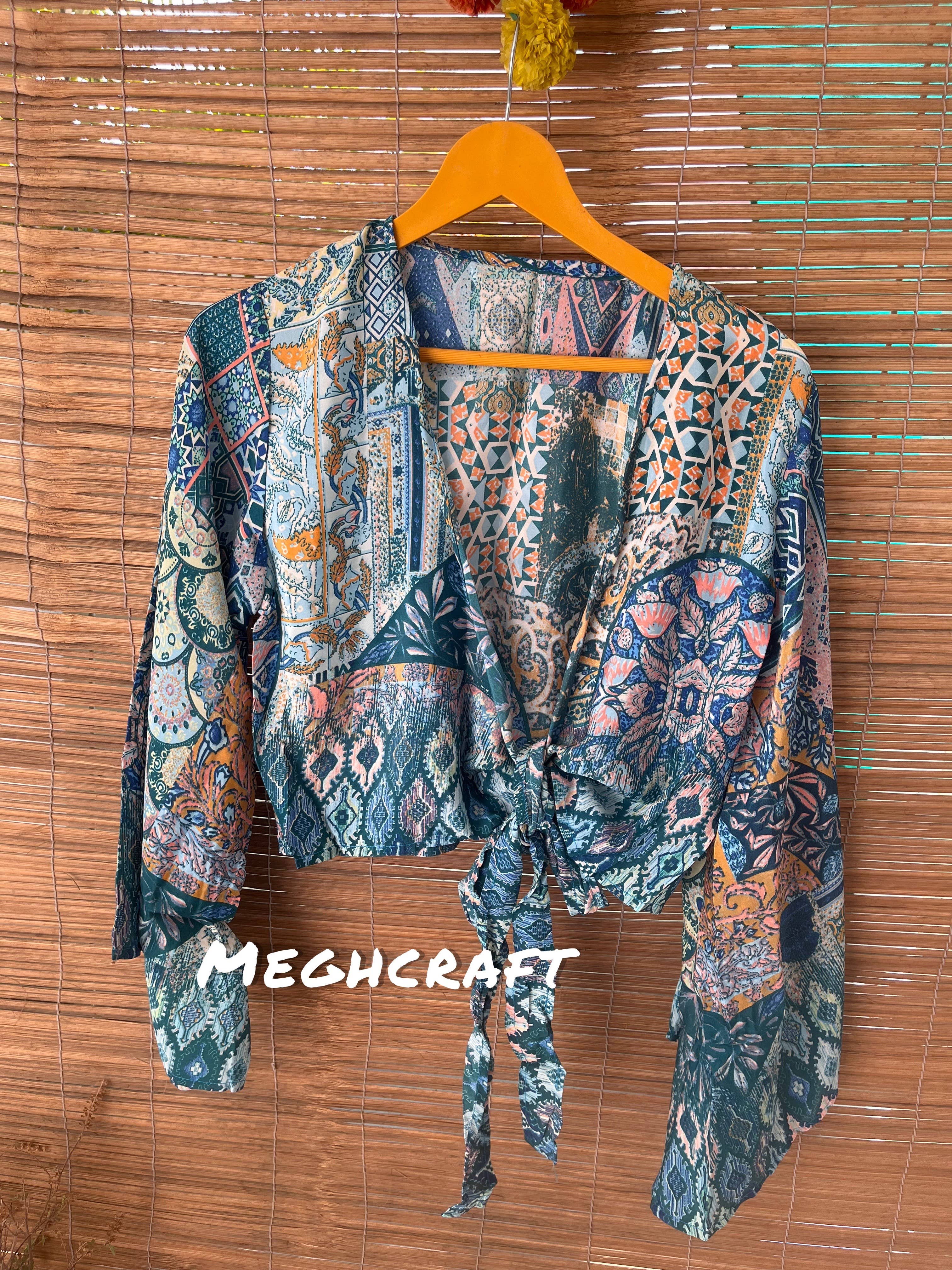 Meghcraft – Engroshandel Bluse - Dame – Silketop med klokkeærmer og bindebånd20