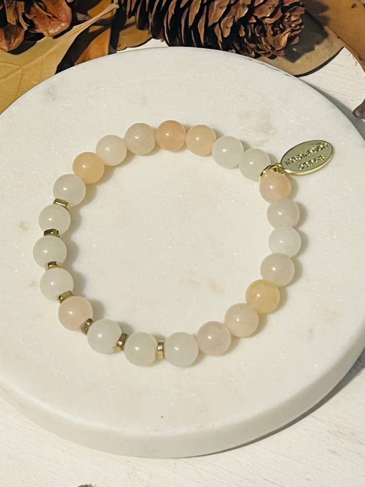 Pulsera apilable de aventurina rosa para venta al por mayor de Inspiration Beads