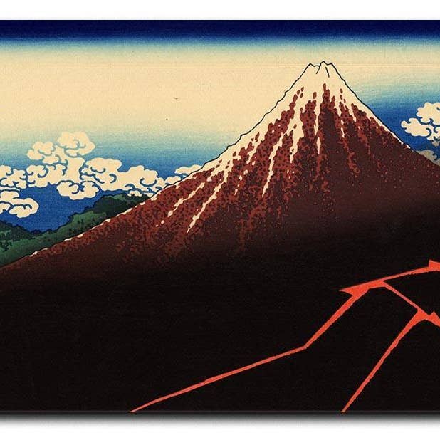 Lightning below the summit Canvas for wholesale by True Modern