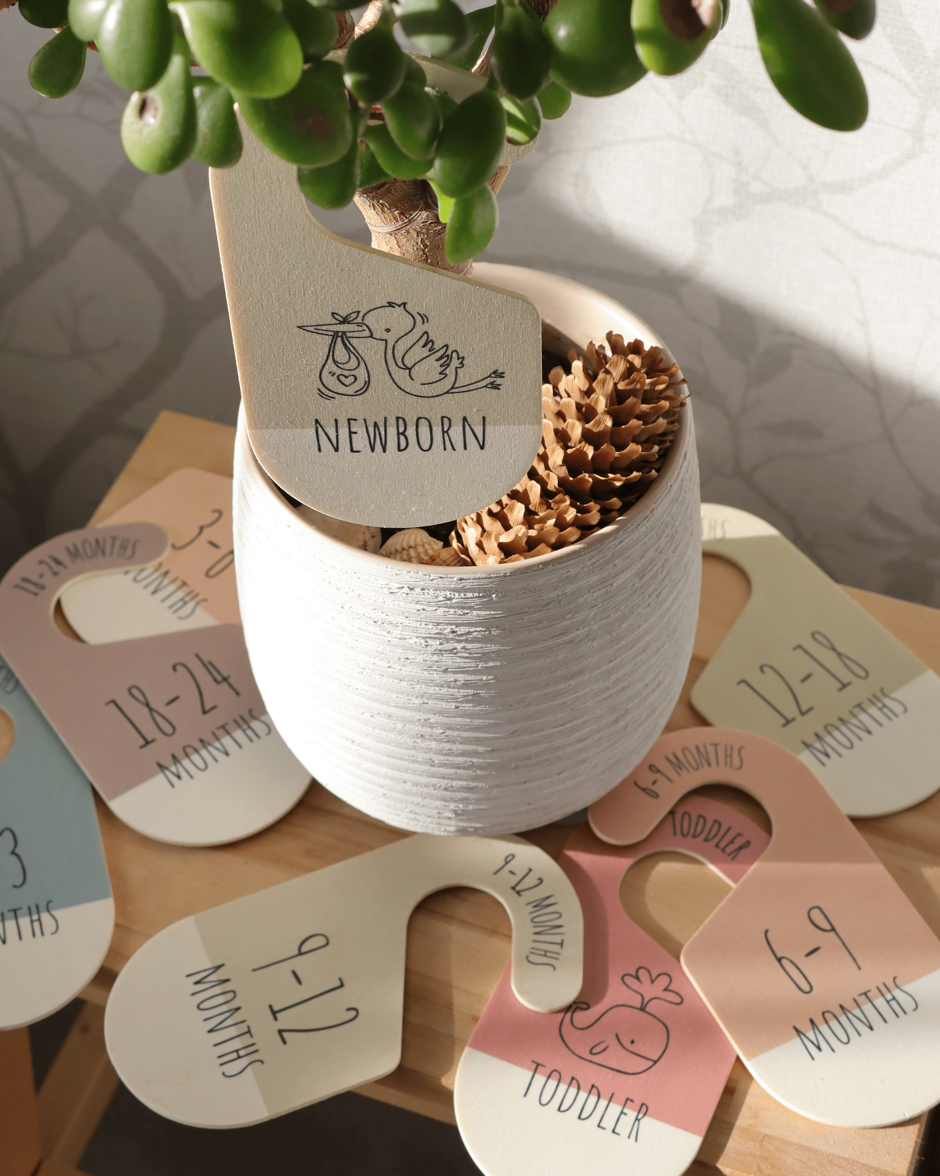 Leib Games – Cabides por atacado – Divisores de Madeira para Guarda-Roupas de Bebê, Organizadores para Armário Infantil3