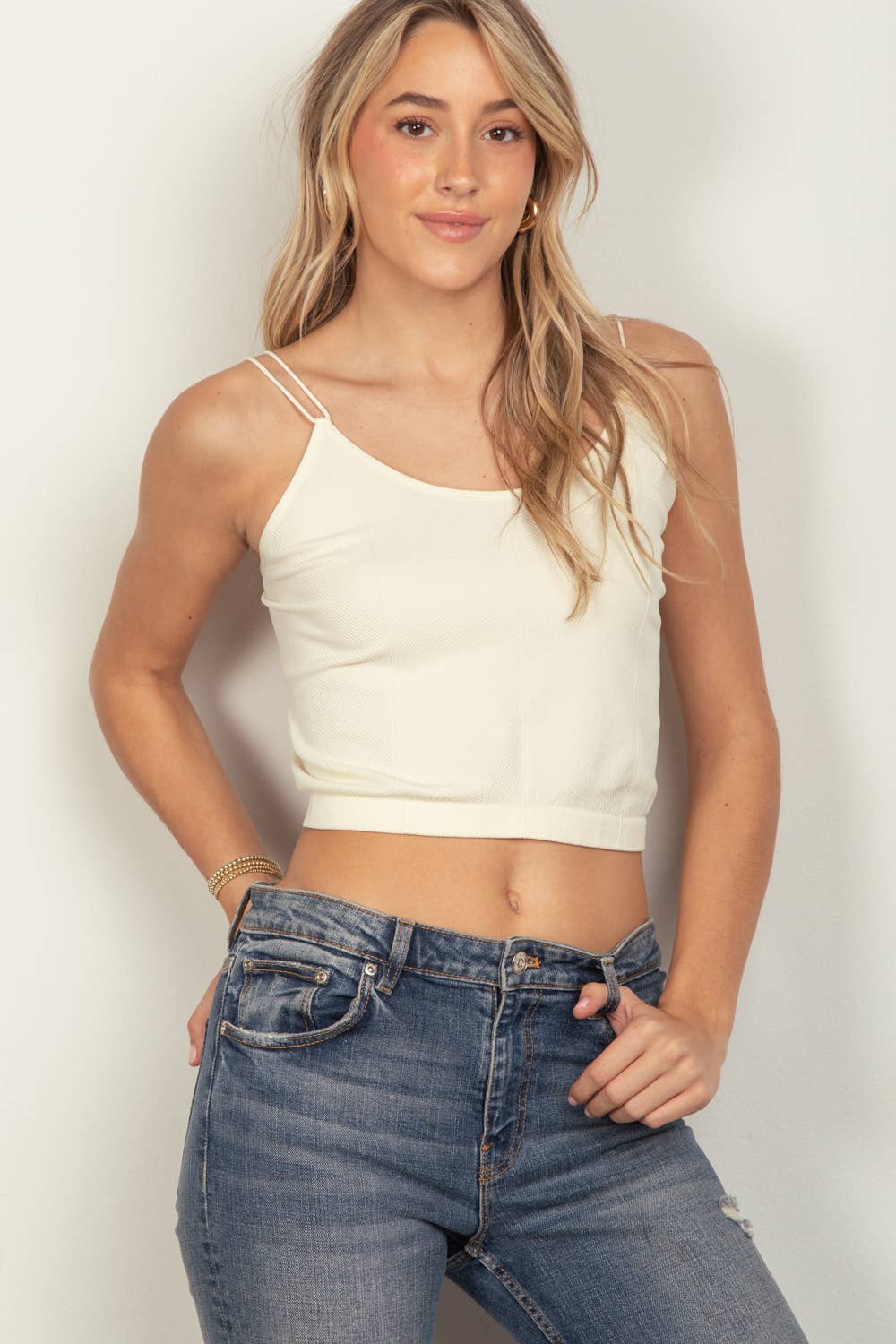 VERY J - Vente Débardeur – femme - NT11660 - Débardeur Slim Fit à double bretelle, doux et extensible3