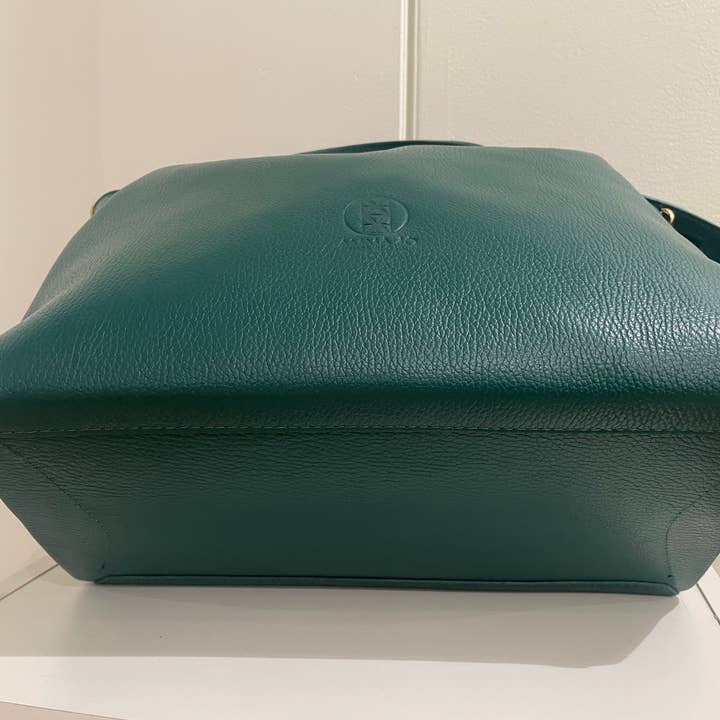 AMMA JO - Wholesale Satchel - Women's - Dorinda Bag - Italian Leather Carryall Satchel -Hunter Green3