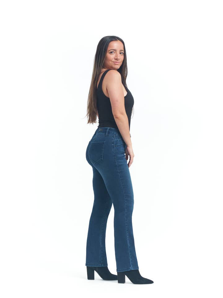 1822 Denim - Wholesale Jeans - Women's - Petite 27" Better Butter Slim Straight Jean in Lanie2