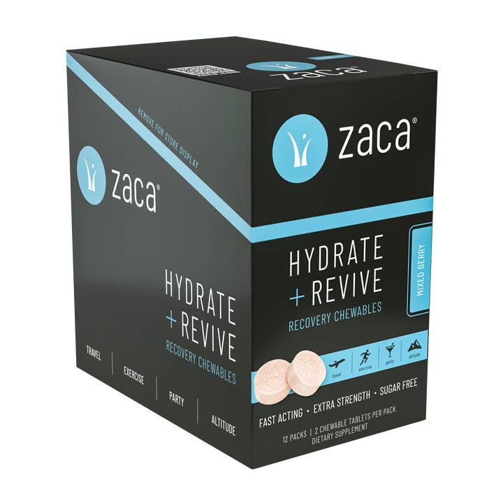 Zaca - Wholesale Powdered Health Drink - Hydrate + Recover Fast – Berry Chewable Supplement10