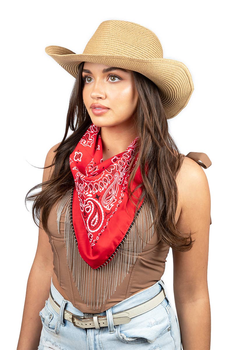 David And Young - Wholesale Bandana - Women's - Bling Chain Fringe Bandana 21 x 21 in2