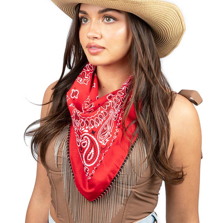 David And Young - Wholesale Bandana - Women's - Bling Chain Fringe Bandana 21 x 21 in2