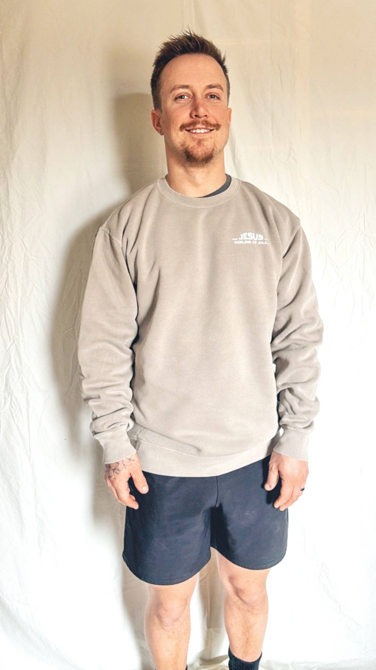 Ruth Artistry & Decor LLC - Wholesale Graphic Sweatshirt - Unisex - Jesus Holds It All Crewneck Sweatshirt2